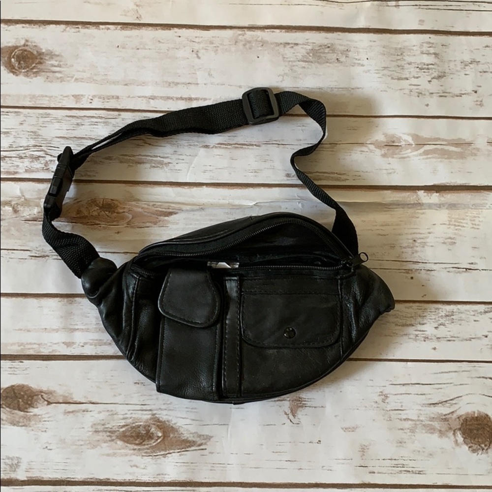 Women or men belly bag leather